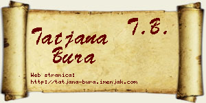 Tatjana Bura vizit kartica